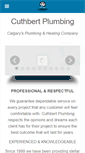 Mobile Screenshot of cuthbertplumbingcalgary.com